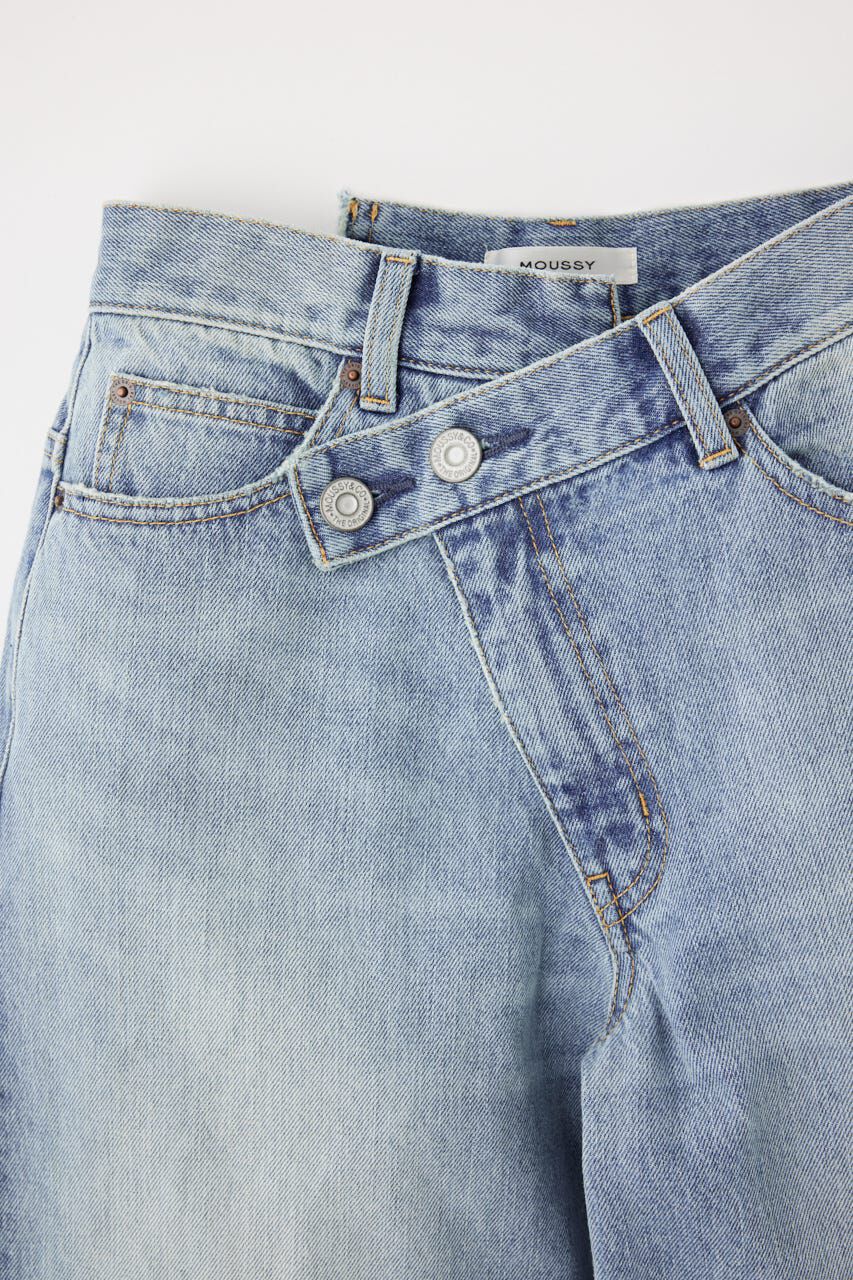 MOUSSY「CROSS WAIST WIDE STRAIGHT」|デニム|