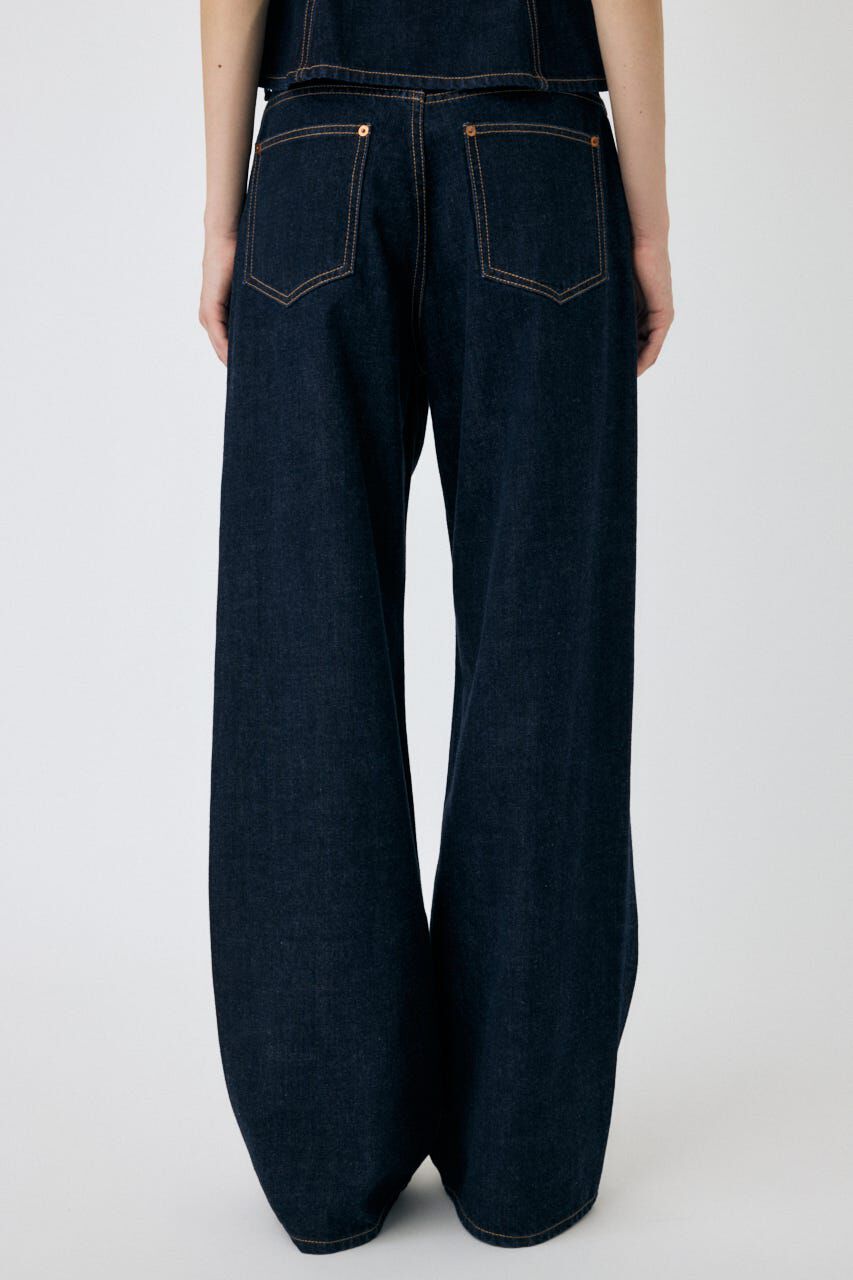 MOUSSY「TUCK WIDE ストレートデニム」|デニム|