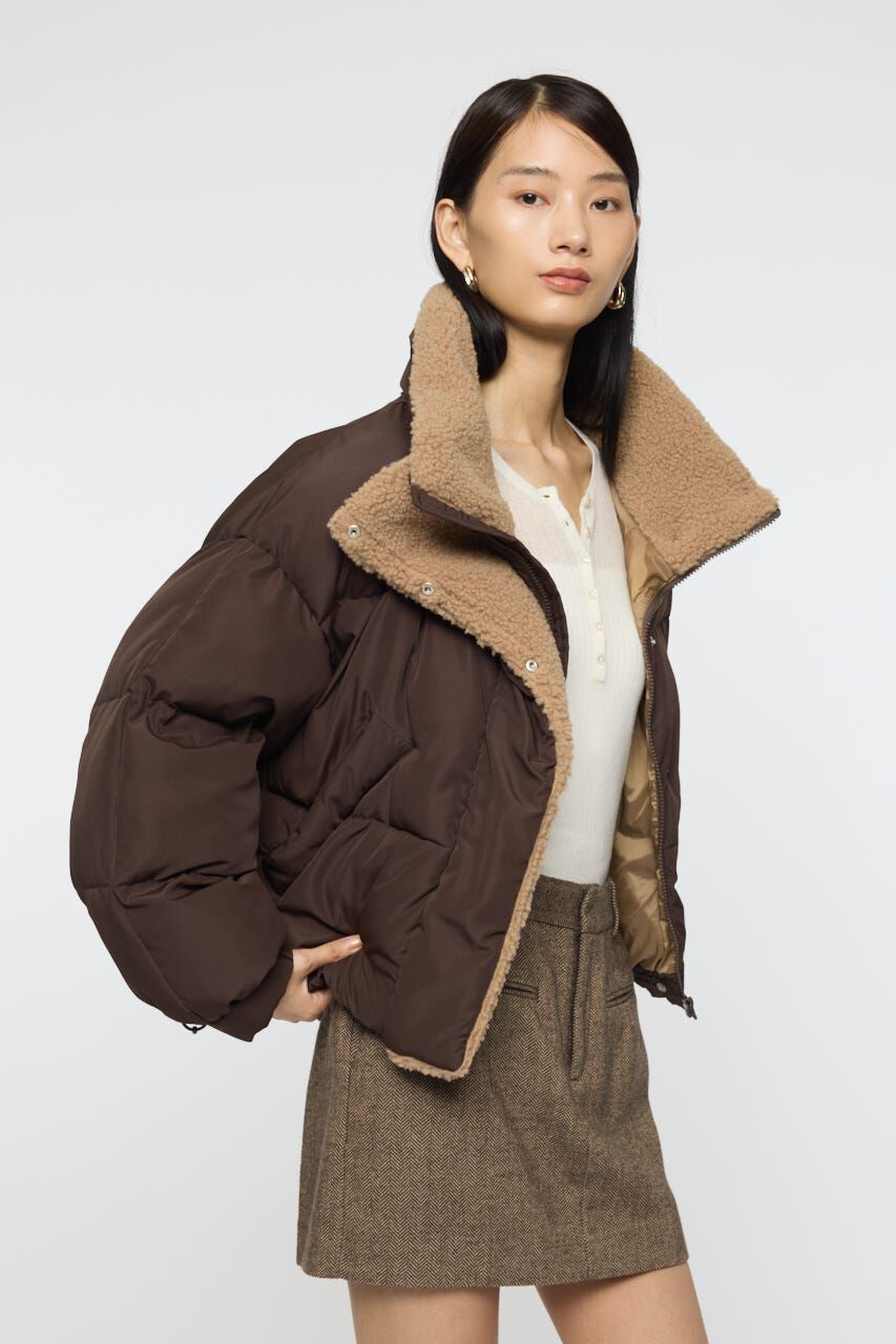 MOUSSY「STAND COLLAR PUFFER ジャケット」|ブルゾン・スタジャン|