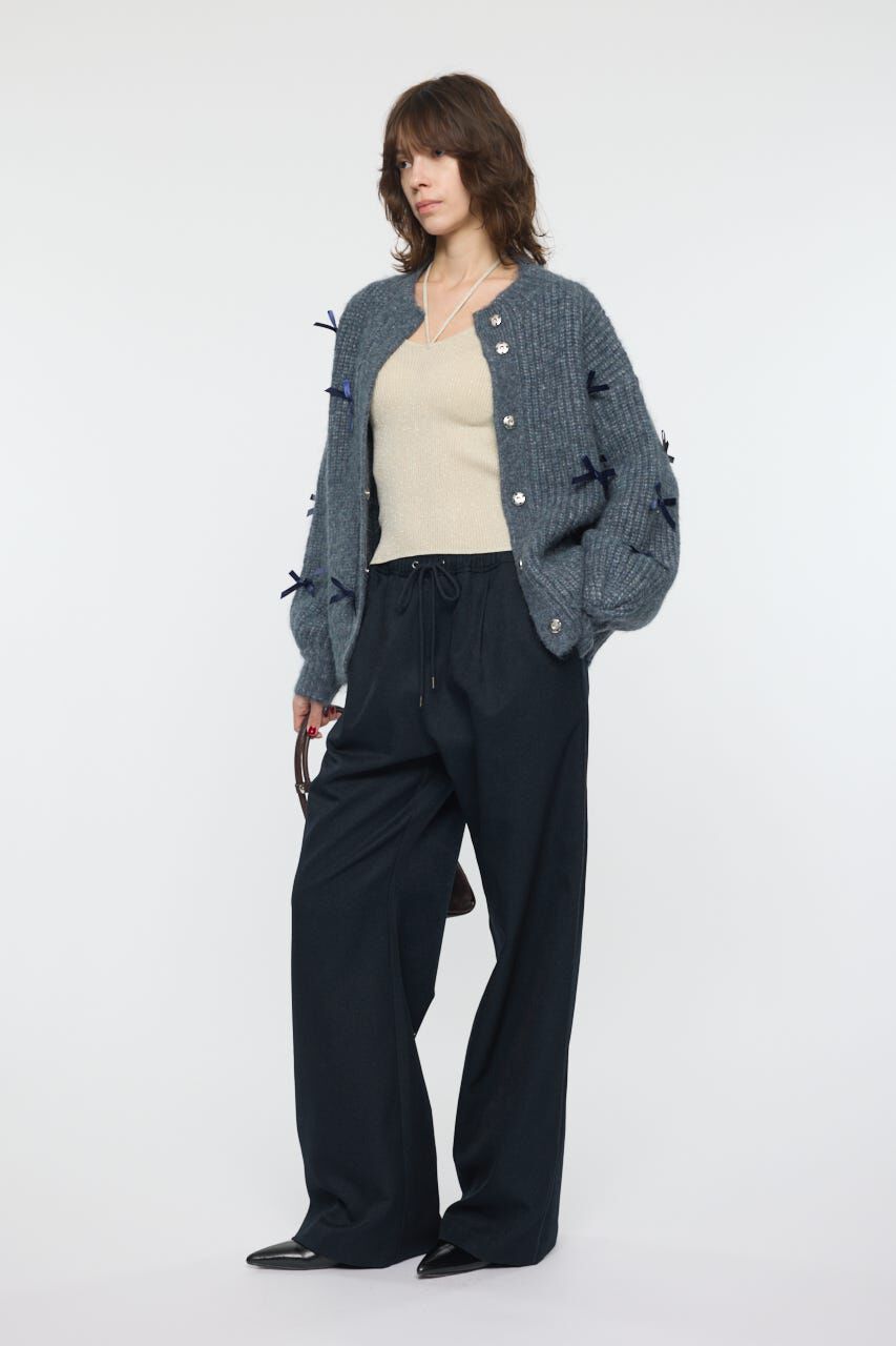 MOUSSY「RIBBON FANCY カーディガン」|カーディガン|