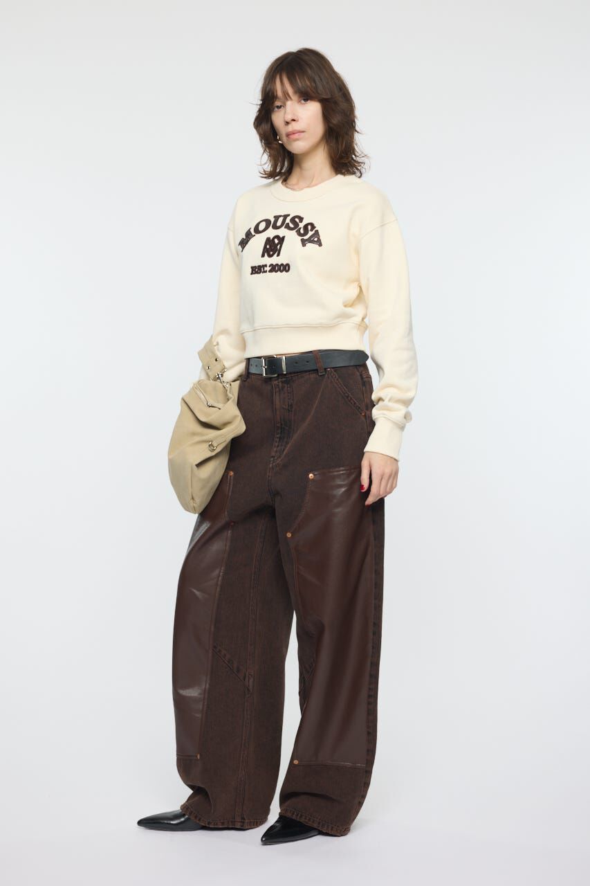MOUSSY「MOUSSY F/LEATHER PATCH プルオーバー」|パーカー|