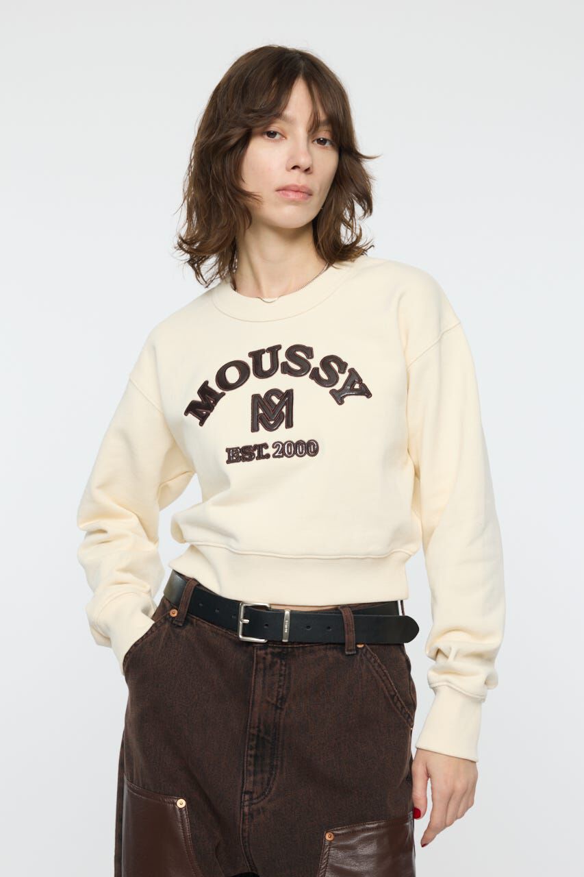 MOUSSY「MOUSSY F/LEATHER PATCH プルオーバー」|パーカー|