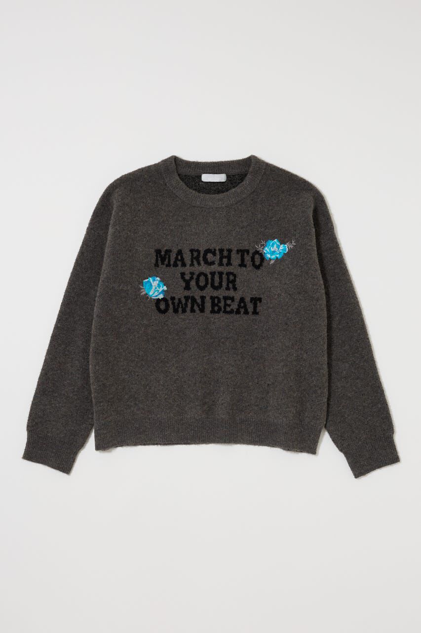 MOUSSY「FLORAL PATCH JACQUARD セーター」|ニット・セーター|