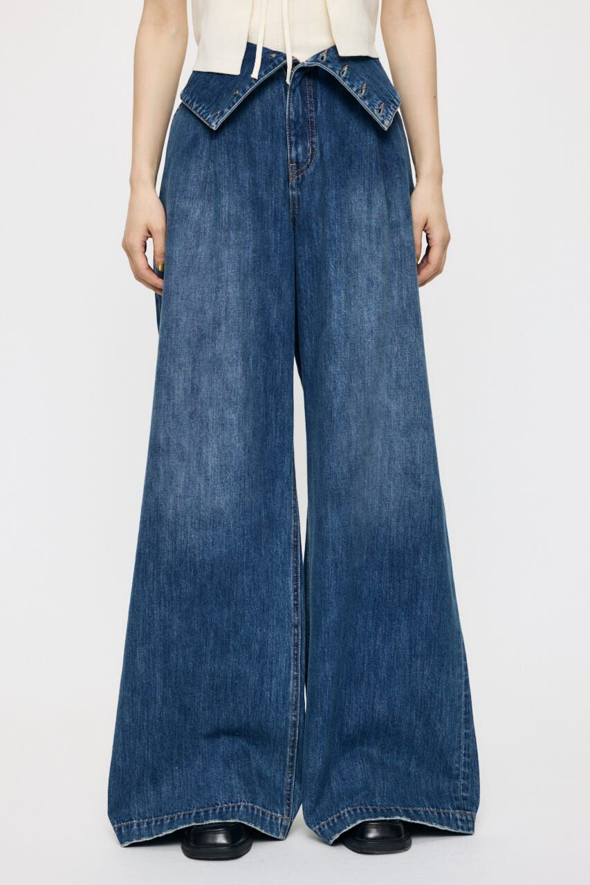 MOUSSY「CORSET DESIGN バギー」|デニム|