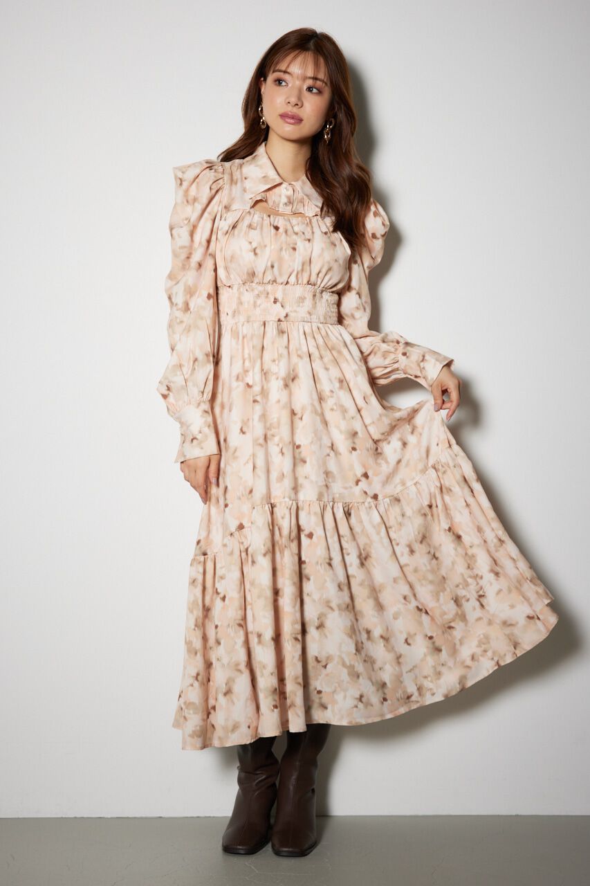 rienda「ウエストシャーリングシャツディテールワンピース」|ワンピース|
