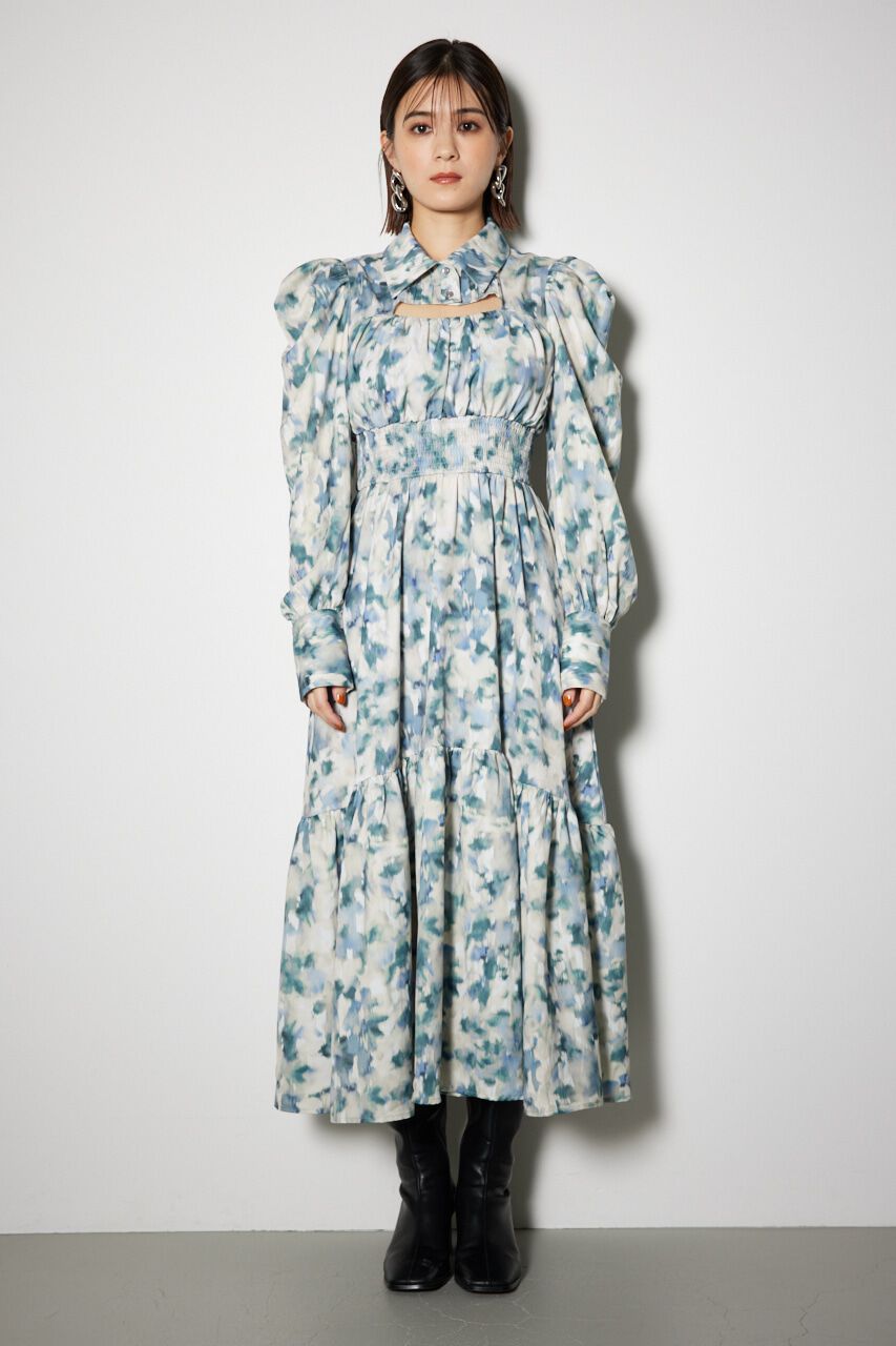 rienda「ウエストシャーリングシャツディテールワンピース」|ワンピース|