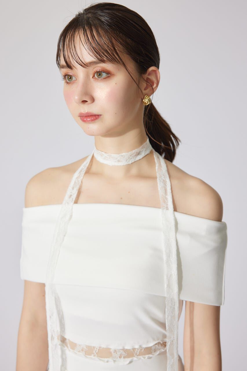 rienda「レースコンビオフショルカットワンピース」|ワンピース|