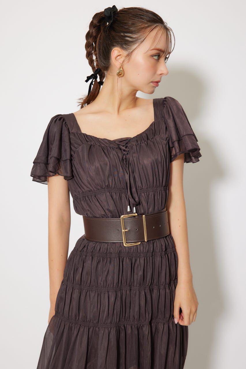 rienda「ワッシャーリラクシーカットワンピース」|ワンピース|