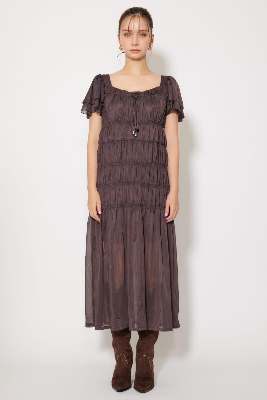 rienda「ワッシャーリラクシーカットワンピース」|ワンピース|