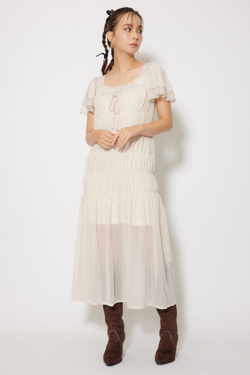 rienda「ワッシャーリラクシーカットワンピース」|ワンピース|