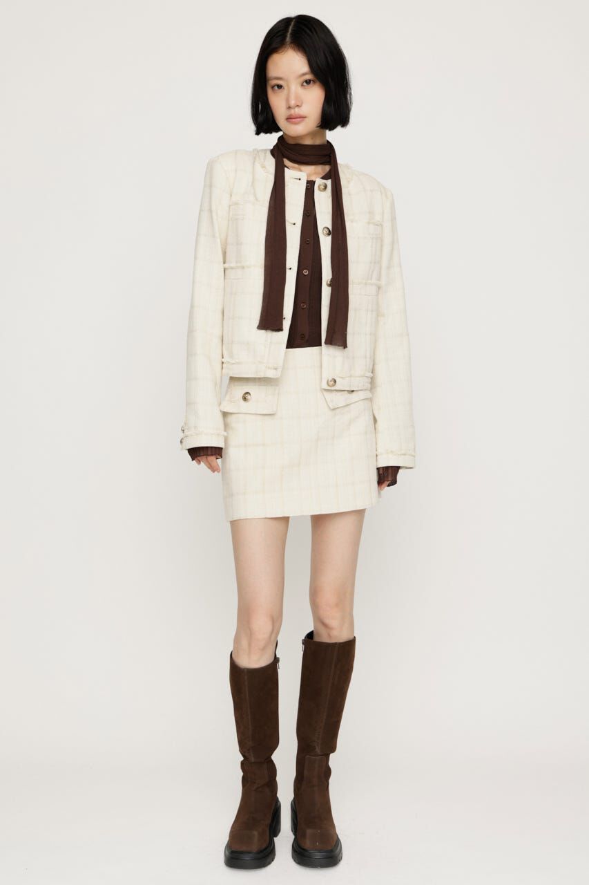 SLY「NO COLLAR TWEED ジャケット」|その他|
