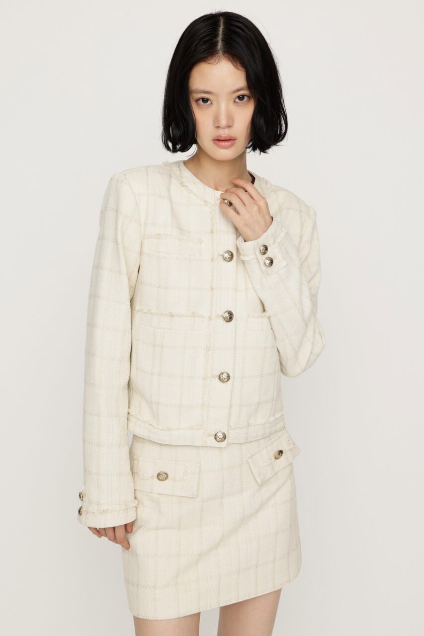 SLY「NO COLLAR TWEED ジャケット」|その他|