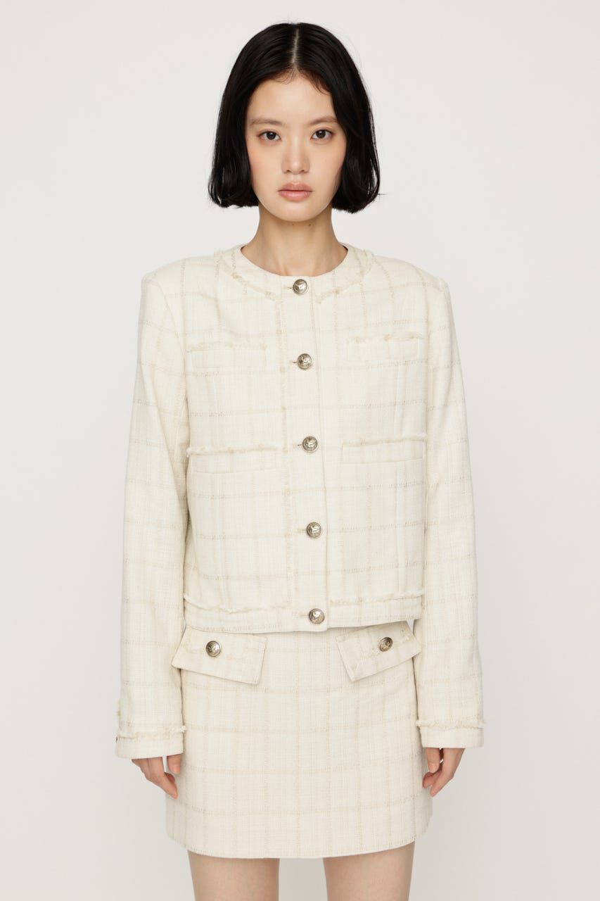 SLY「NO COLLAR TWEED ジャケット」|その他|