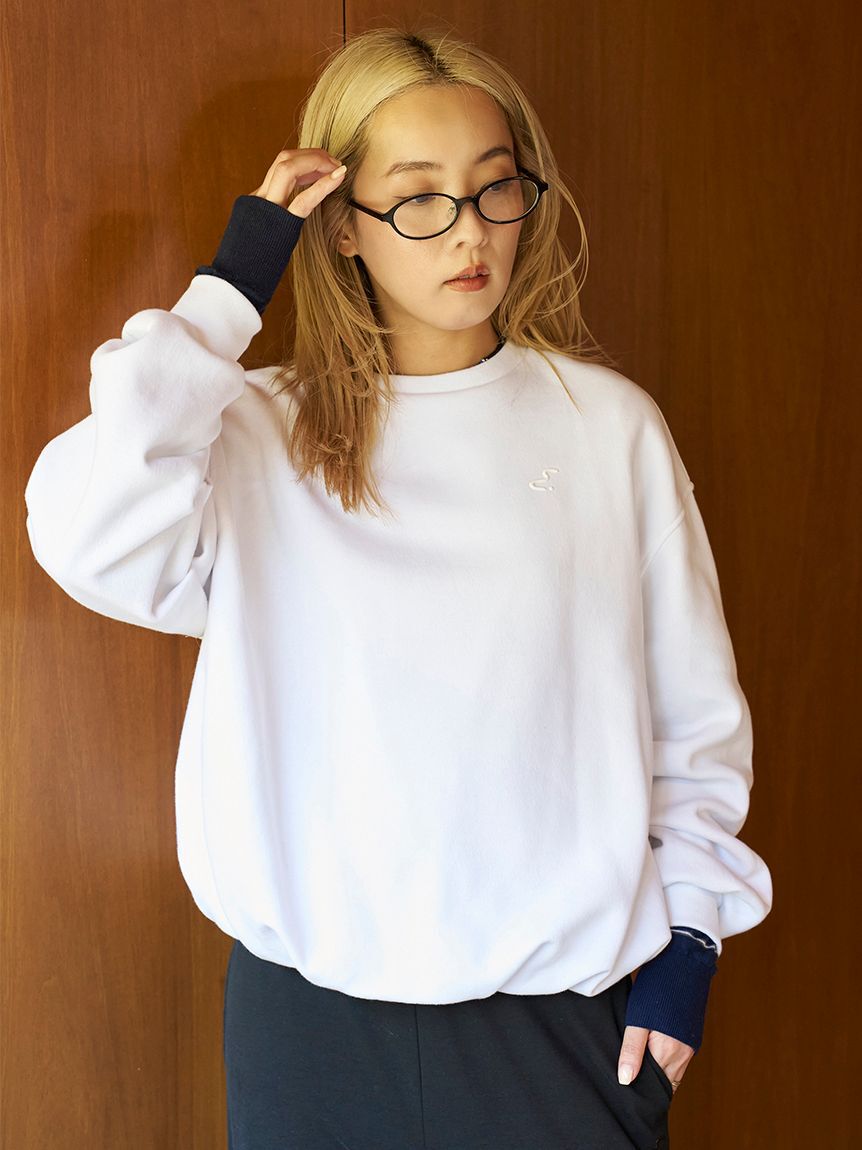 emmi atelier「【W&T】裏起毛バルーンスウェット/オーバーサイズ【セットアップ対応】」|スウェット・ジャージ|WHT
