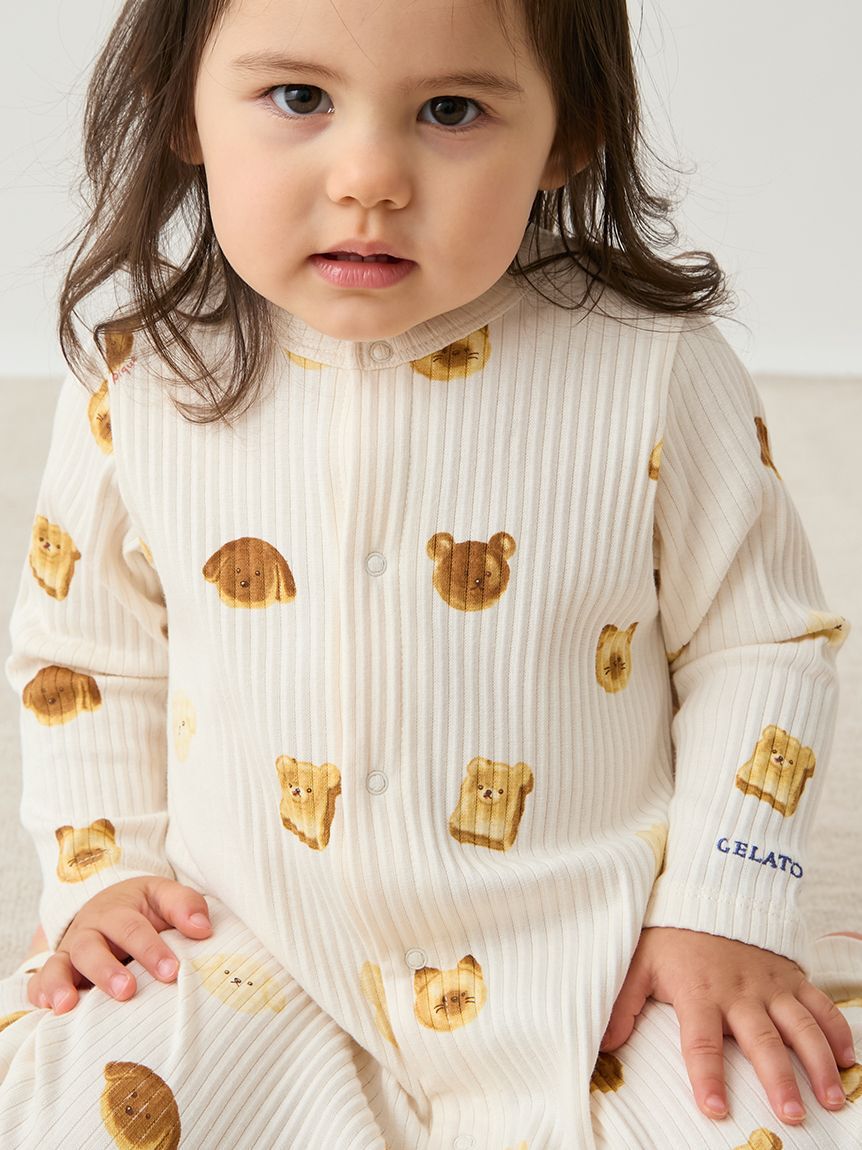 GELATO PIQUE KIDS & BABY「【BABY】アニマルブレッド柄ロンパース」|ロンパース|