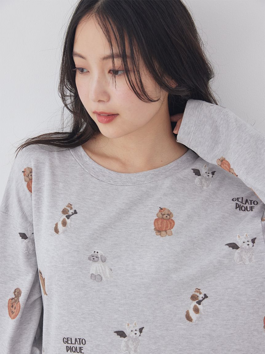 gelato pique「【HALLOWEEN】ナイトパレードDOGS柄ワンピース」|ルームウェア|