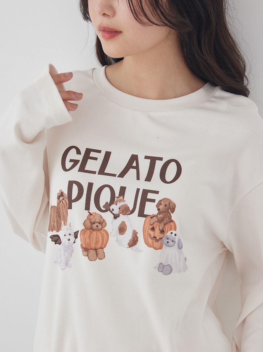 gelato pique「【HALLOWEEN】ナイトパレードDOGSワンポイントロンT」|ルームウェア|