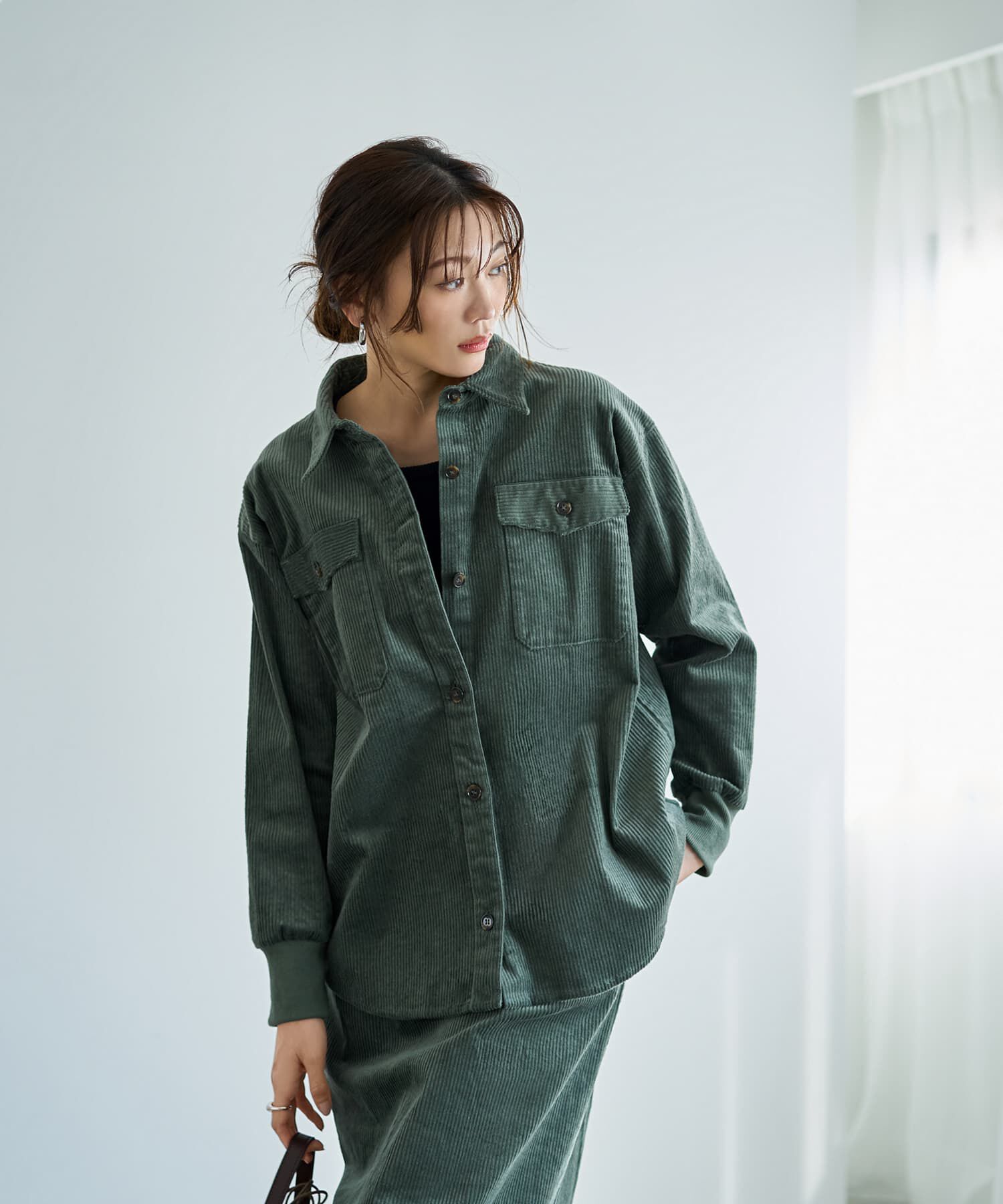 STYLE DELI「【セットアップ対応】コーデュロイシャツジャケット」|シャツ・ブラウス|