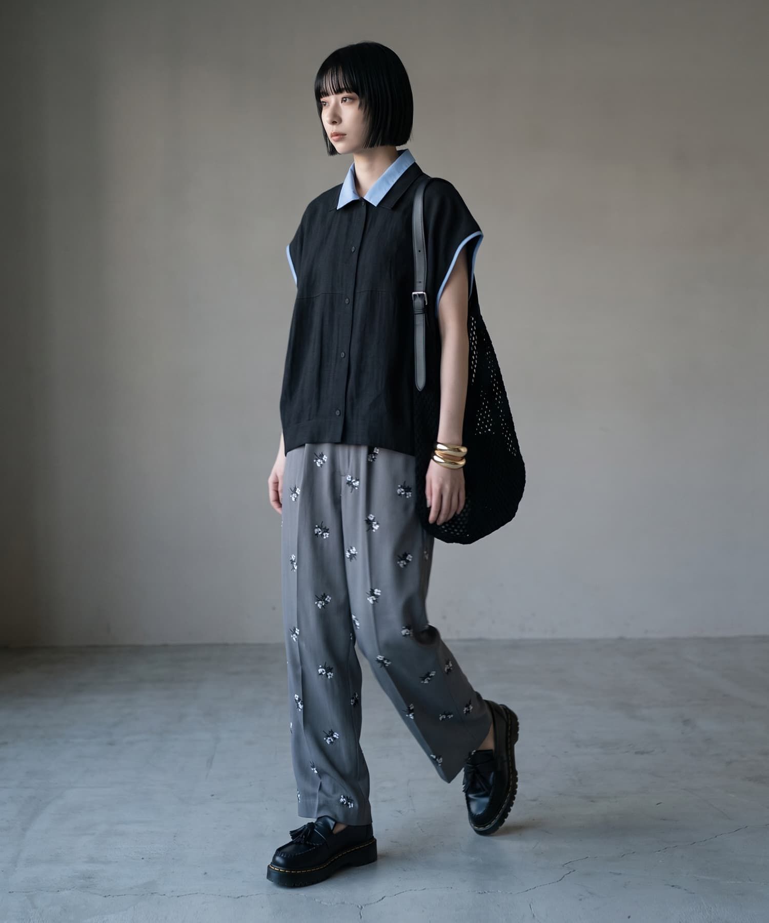 STYLE DELI「【BLK001】リネンライクレイヤードコクーンシャツ」|シャツ・ブラウス|