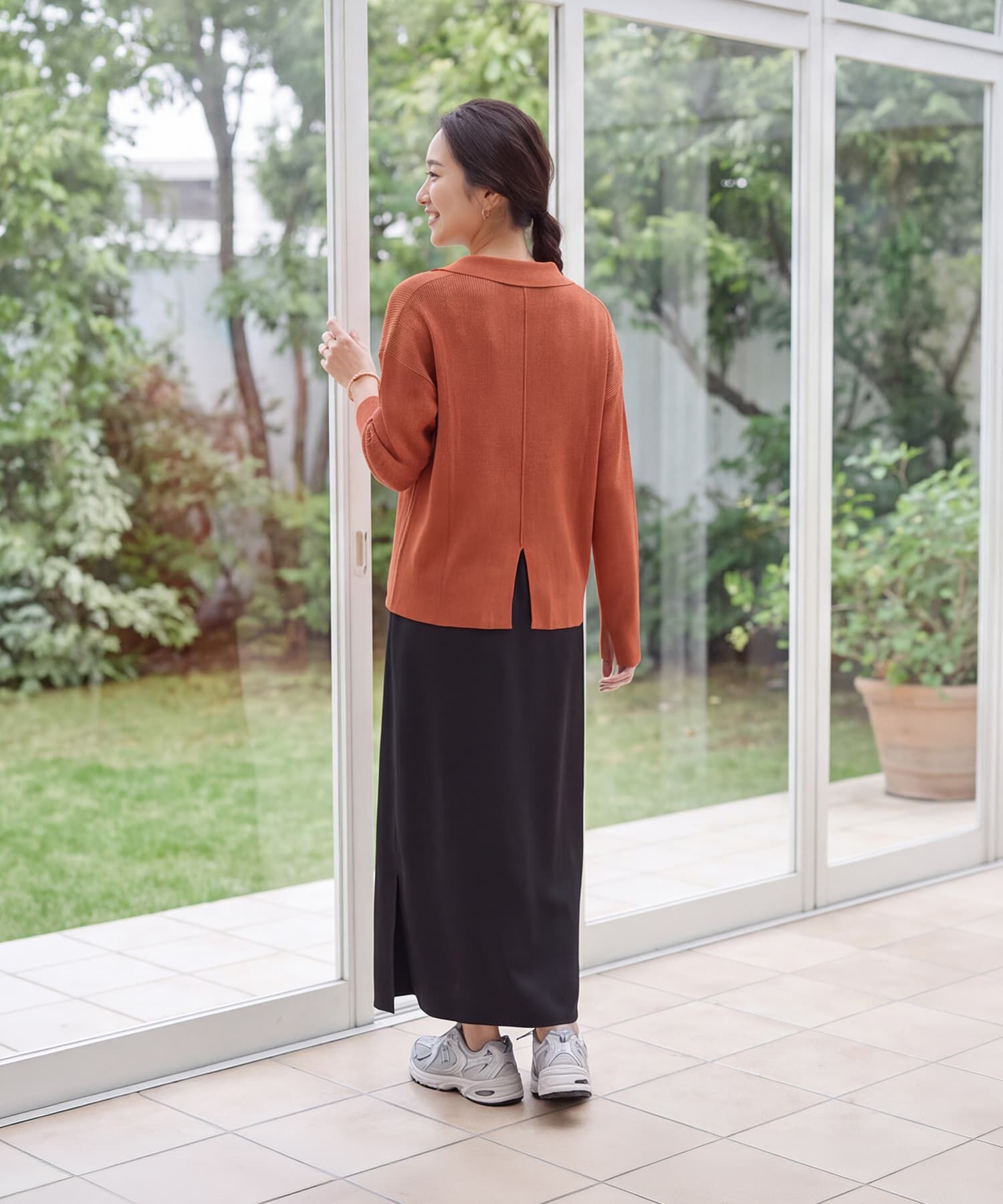 STYLE DELI「【LUXE】シャリ感リブ編みニットシャツ」|シャツ・ブラウス|