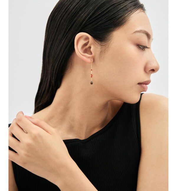 Jouete「[パレット] ピアス カーネリアン&times;スモーキークォーツ」|ピアス|