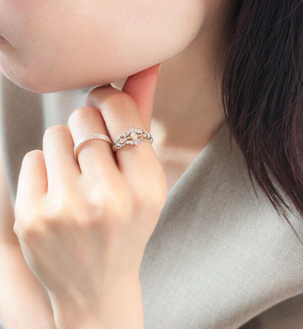 agete「《Limited Edition》K10／プラチナダイヤモンドリング（0.13ct）」|その他|