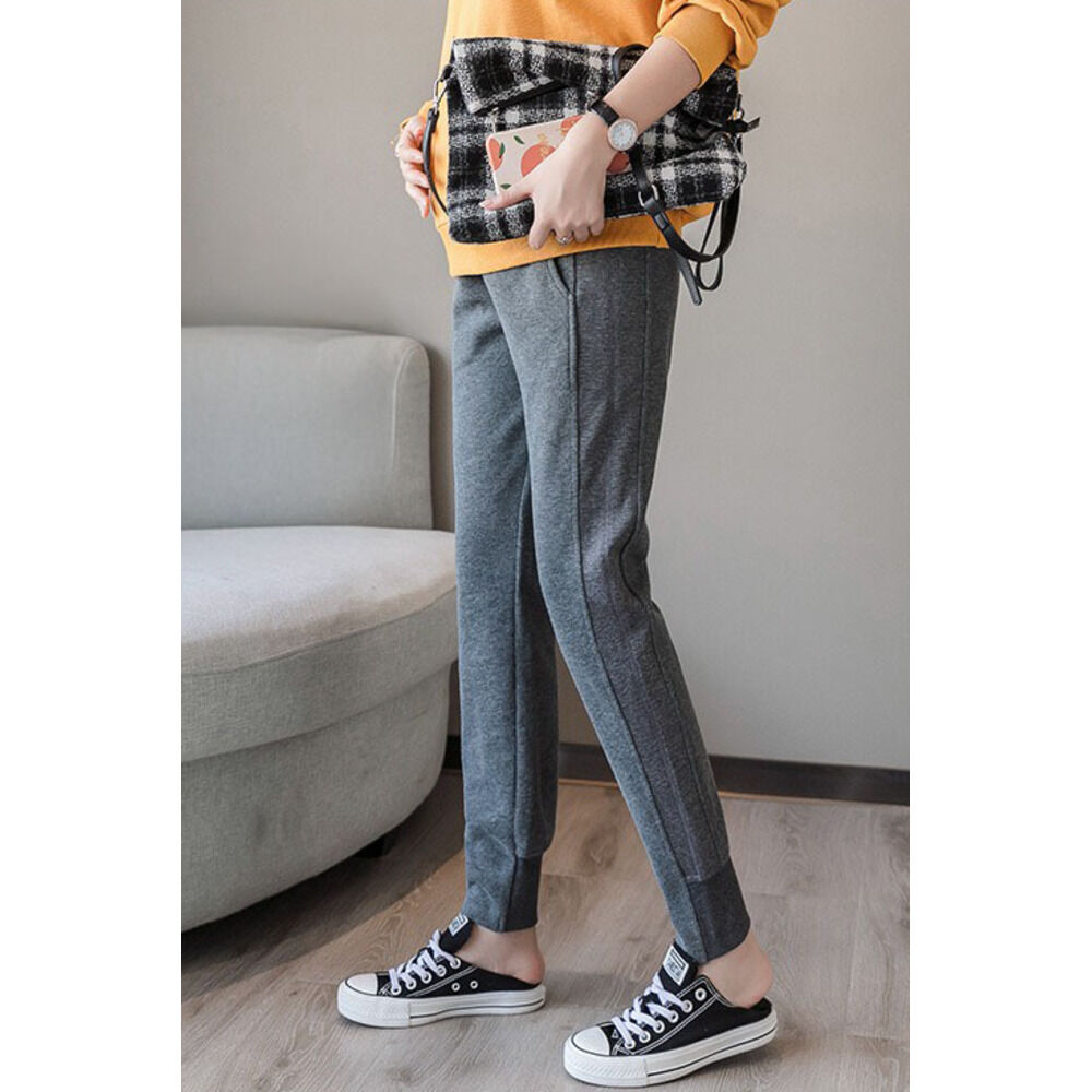 BACKYARD FAMILY「マタニティ パンツ 通販 マタニティパンツ 裏起毛 レギンス スパッツ マタニティウェア」|マタニティ・ママグッズ|グレー1