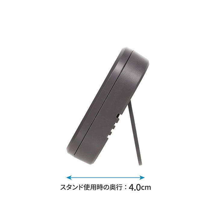 BACKYARD FAMILY「温湿度計 デジタル時計 MAG TH106 通販 ノア精密 湿度計 温度計 マグネット 室温計」|クロック・置時計|