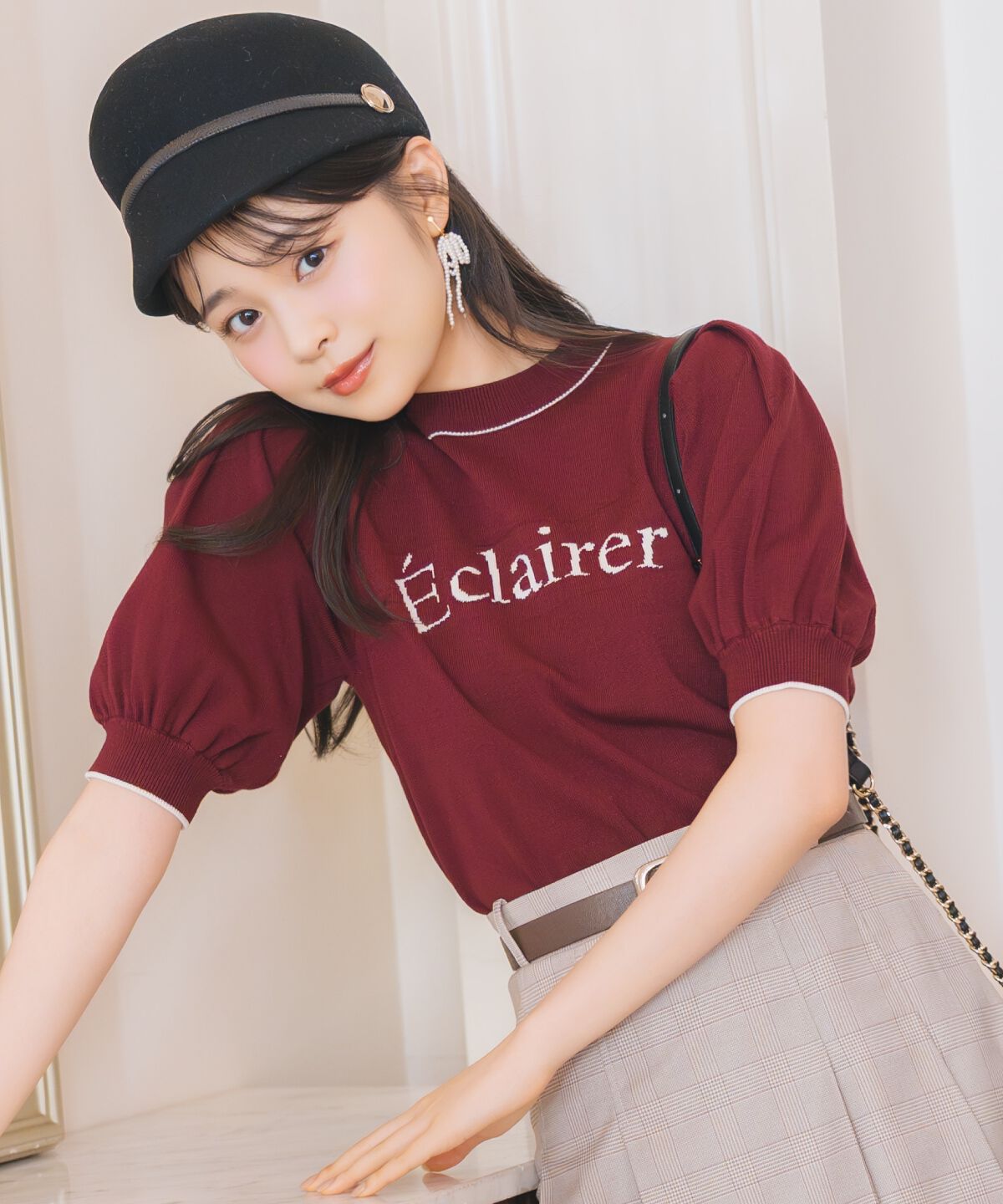 WILLSELECTION「ジャガードロゴパフニット」|ニット・セーター|
