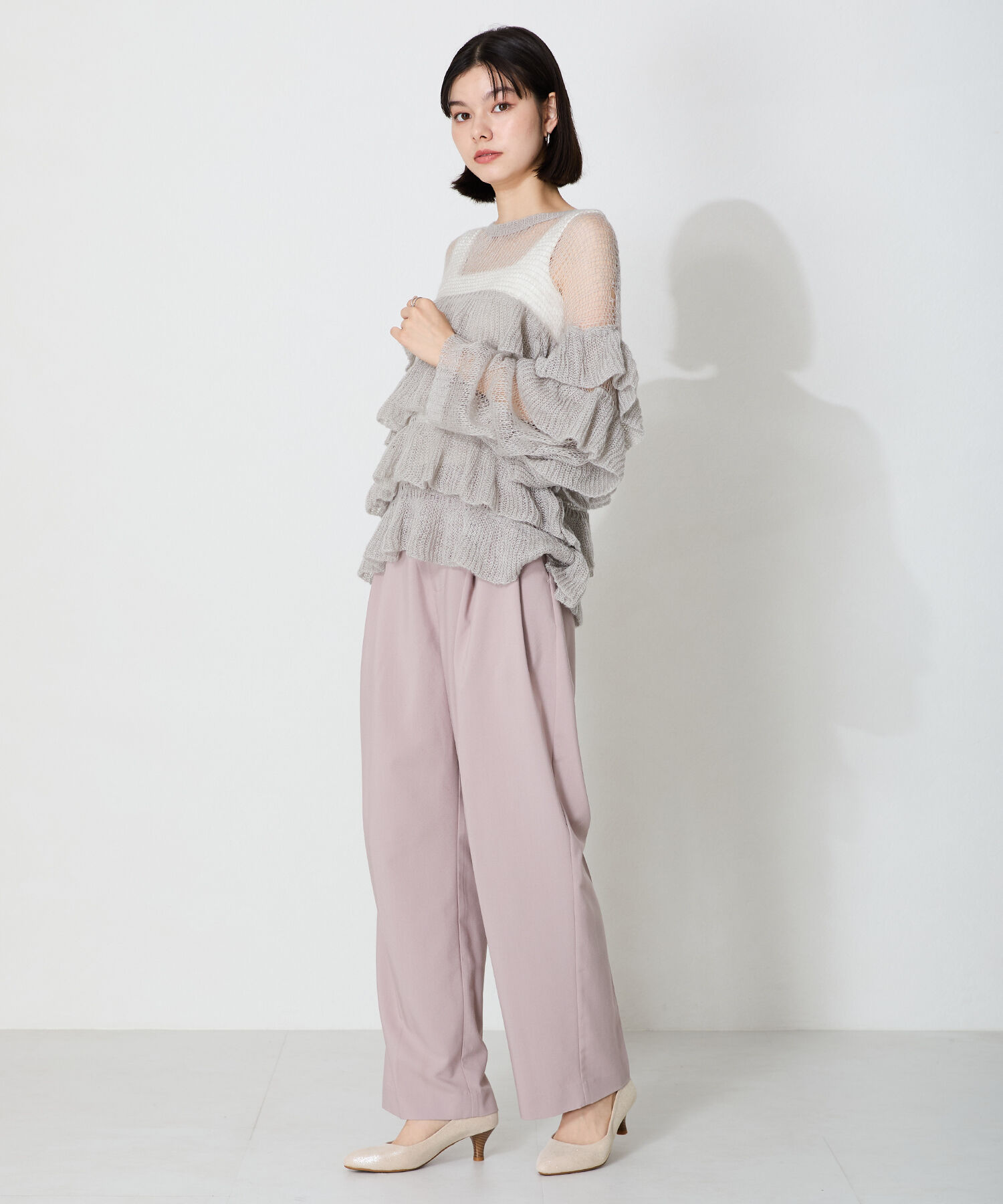 ORiental TRaffic「【WEB限定 / 累計9万足突破】 ミドルヒール パンプス /R-4008  ヒール5.5cm シンプル オフィス クッション」|パンプス|
