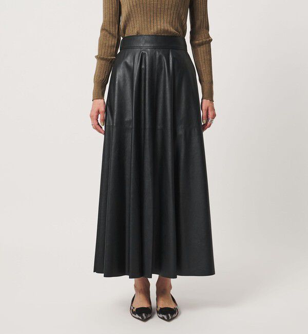 UNITED ARROWS「＜SACRA＞レザーライク マキシ スカート」|スカート|