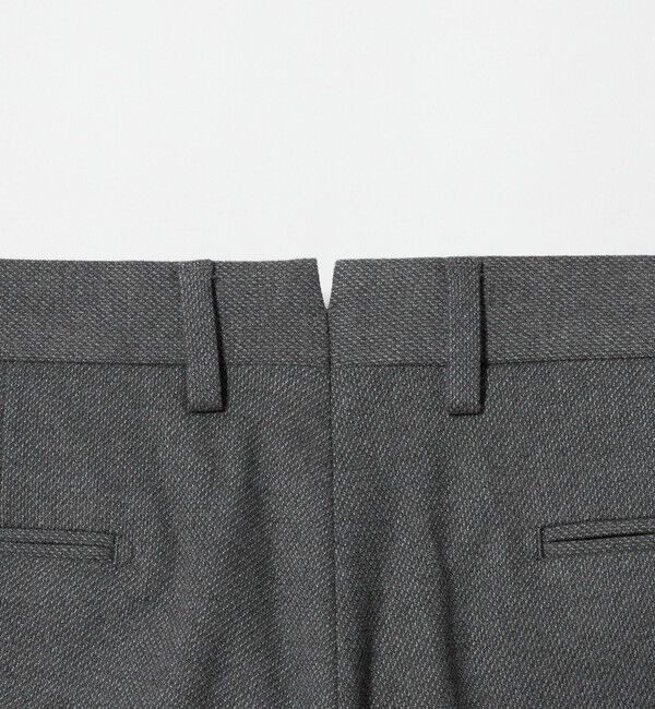 UNITED ARROWS「バーズアイ サイドエクステンド ノープリーツ スラックス COMFORT EASY-MODEL ウォッシャブル ヨコストレッ」|スラックス|