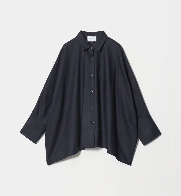 UNITED ARROWS「ウール ドルマン シャツ」|シャツ・ブラウス|NAVY
