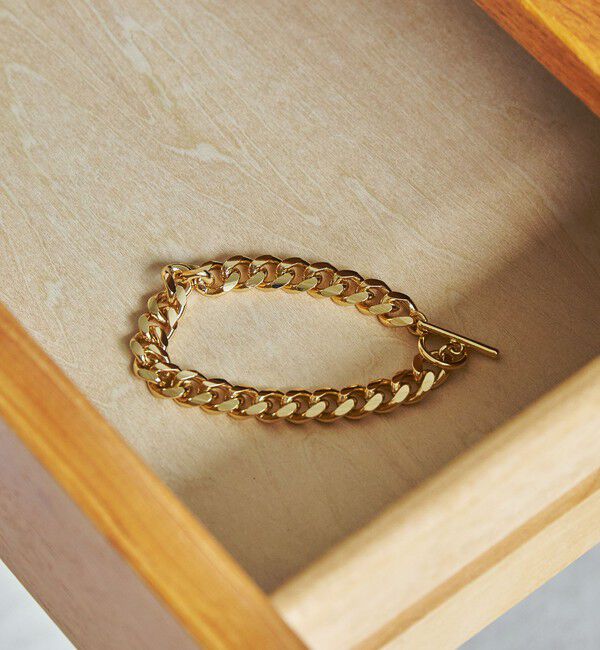 UNITED ARROWS green label relaxing「＜green label relaxing＞フラットチェーン ブレスレット」|ブレスレット・バングル|GOLD