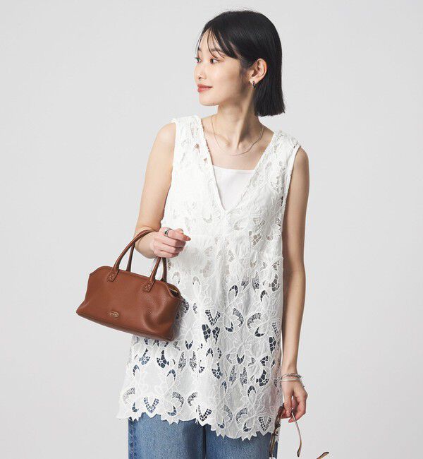 UNITED ARROWS green label relaxing「レース ノースリーブ ブラウス」|シャツ・ブラウス|