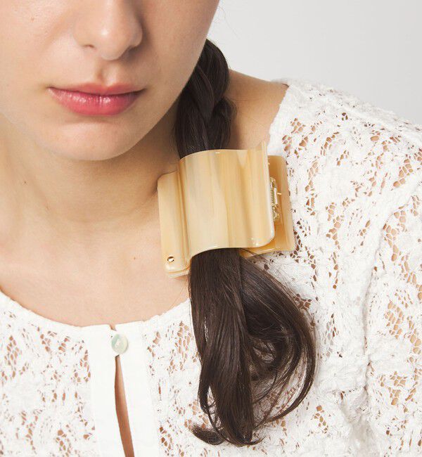 UNITED ARROWS green label relaxing「【WEB限定】スクエアマーブル ヘアクリップ」|ヘアバンド|