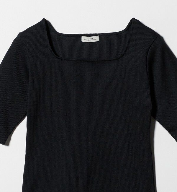 UNITED ARROWS green label relaxing「ブライトリブ スクエアネック 5分袖 プルオーバー カットソー」|Tシャツ・カットソー|