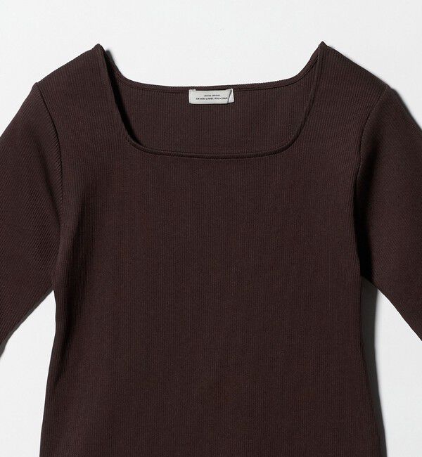 UNITED ARROWS green label relaxing「ブライトリブ スクエアネック 5分袖 プルオーバー カットソー」|Tシャツ・カットソー|