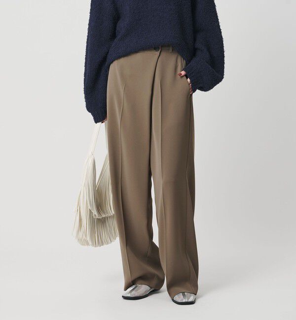 BEAUTY&YOUTH UNITED ARROWS「【WEB限定 Wardrobe DAILY MINIMAL】ダブルクロス ラップパンツ ウォッシャブル」|スラックス|