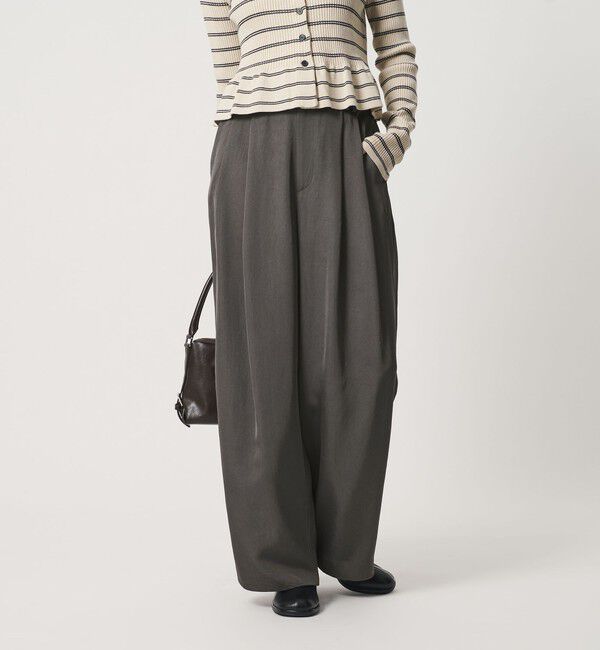 BEAUTY&YOUTH UNITED ARROWS「アセテート 2タック ワイドストレートパンツ ウォッシャブル」|その他|DK.GRAY