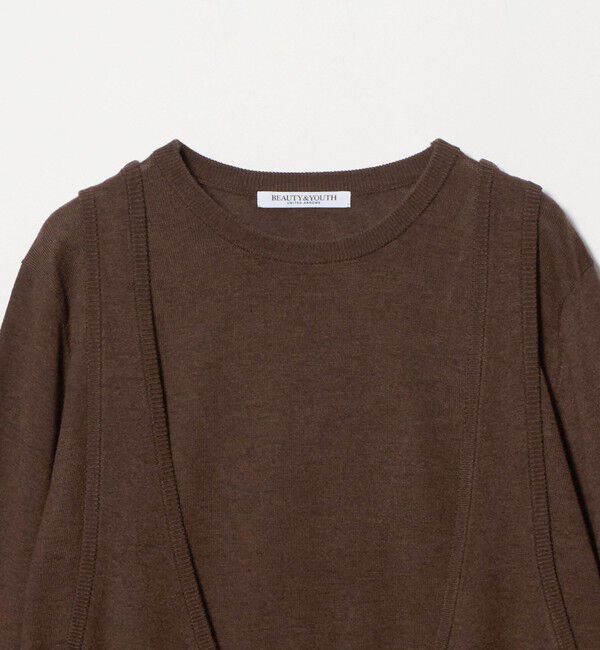 BEAUTY&YOUTH UNITED ARROWS「ウールブレンド レイヤード ニットワンピース」|ワンピース|