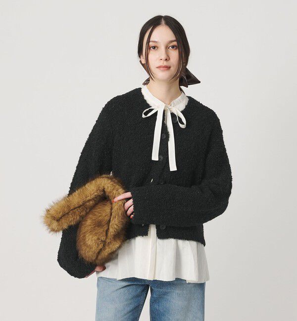 BEAUTY&YOUTH UNITED ARROWS「アルパカブレンド ブークレ ニットカーディガン」|カーディガン|