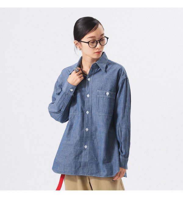 BEAMS SELECTION for WOMEN「【別注】BUZZ RICKSON'S / シャンブレー ロングスリーブ シャツ」|シャツ・ブラウス|