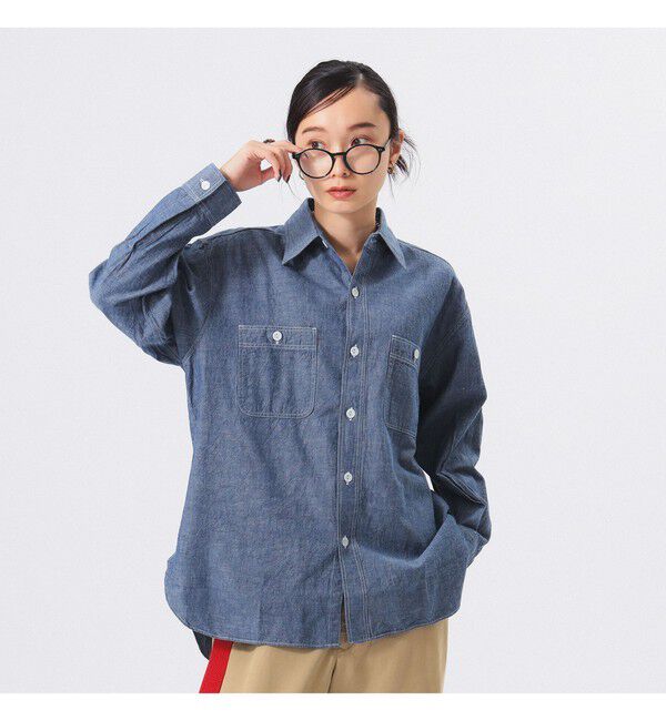 BEAMS SELECTION for WOMEN「【別注】BUZZ RICKSON'S / シャンブレー ロングスリーブ シャツ」|シャツ・ブラウス|