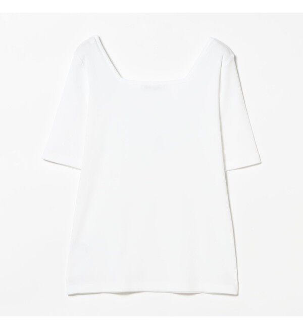 BEAMS SELECTION for WOMEN「【別注】スタイリスト佐藤佳菜子 &times; SLOANE / スクエアネック リブ Tシャツ」|Tシャツ・カットソー|