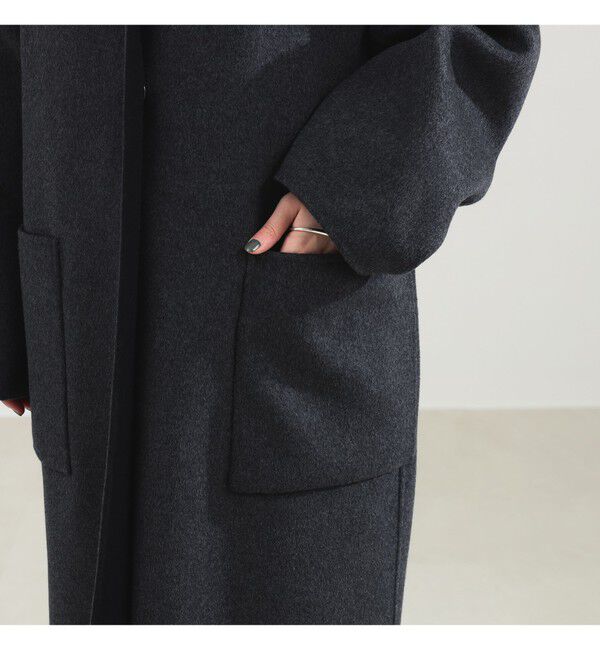 Demi-Luxe BEAMS 「リバー Vネック ロングコート」|ダッフルコート|