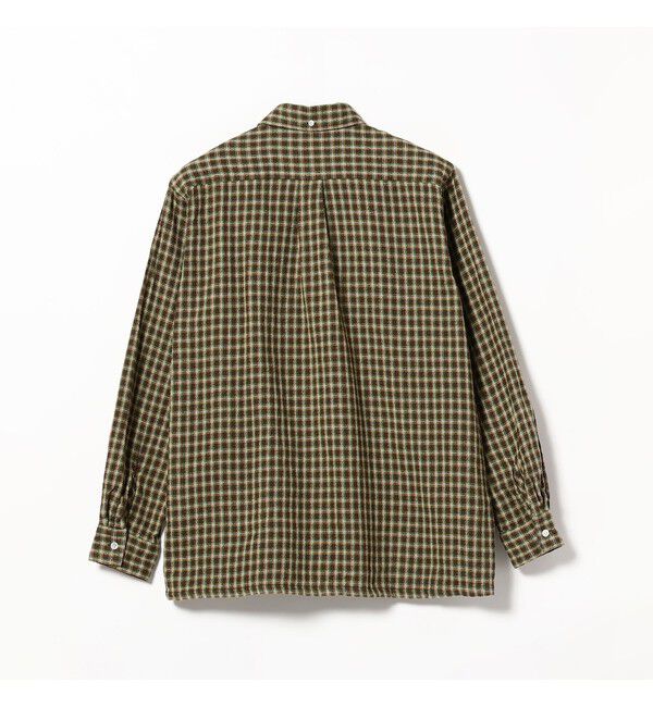 BEAMS PLUS「ダブルフェイス チェック オープンカラー ボタンダウン シャツ」|シャツ・ブラウス|