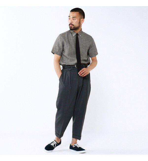 BEAMS PLUS「Leather Mesh Belt」|ベルト|