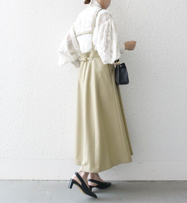 SHIPS any「SHIPS any:〈洗濯機可能〉オックス フレア サスペンダースカート［NAVY BLUE］」|スカート|