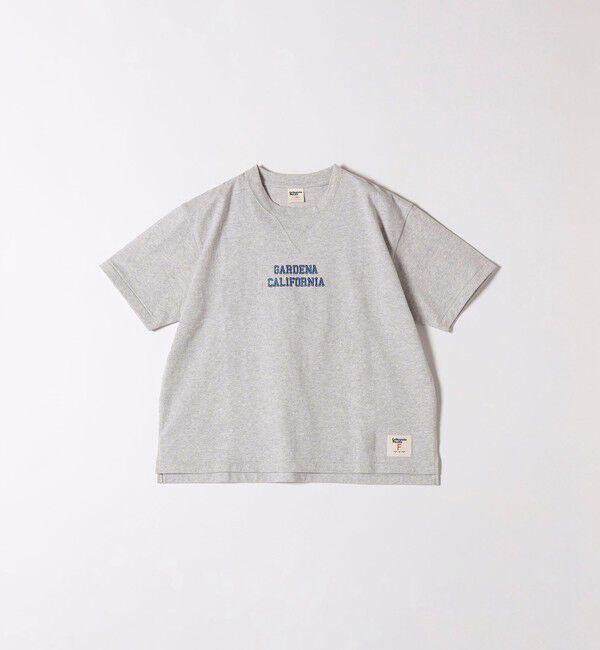SHIPS any「【SHIPS any別注】Collegiate Pacific:〈洗濯機可能〉V ガゼット プリント & 刺繍 Tシャツ 25SS」|Tシャツ・カットソー|